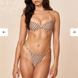 Monday Swimwear Husk Geo Kauai Geometric Tan Bikini